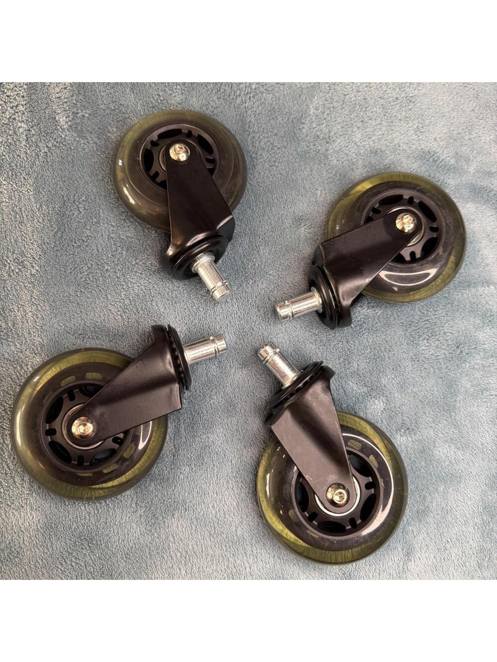 Set of 4 Office Chair Caster Wheels Universal Replacement Swivel Rolling Casters